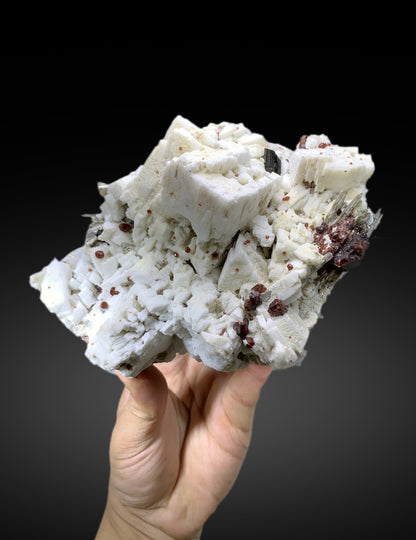 Natural Red Garnet Cluster with mica on Feldspar from Pakistan - 1000 gram