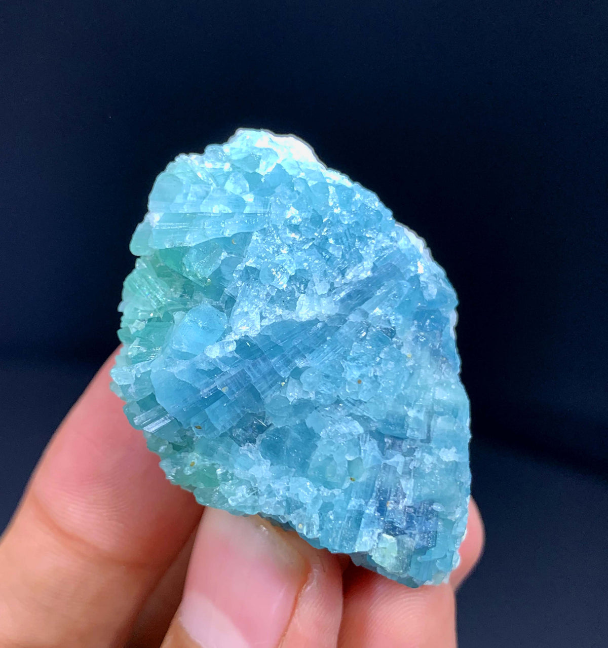 Indicolite Blue Tourmaline Crystal Bunch From Afghanistan - 35 Grams