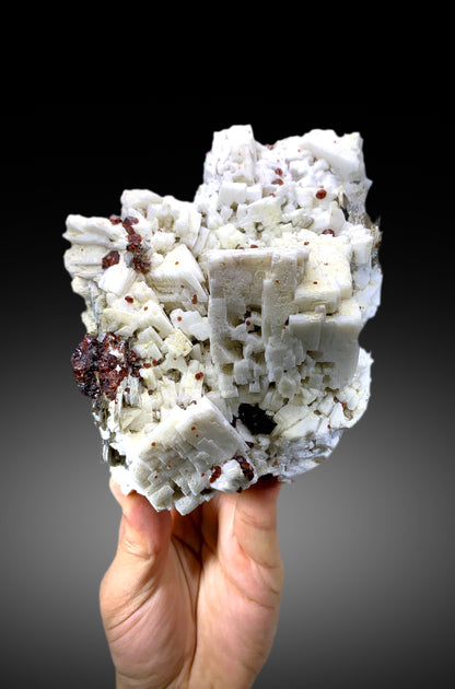 Natural Red Garnet Cluster with mica on Feldspar from Pakistan - 1000 gram