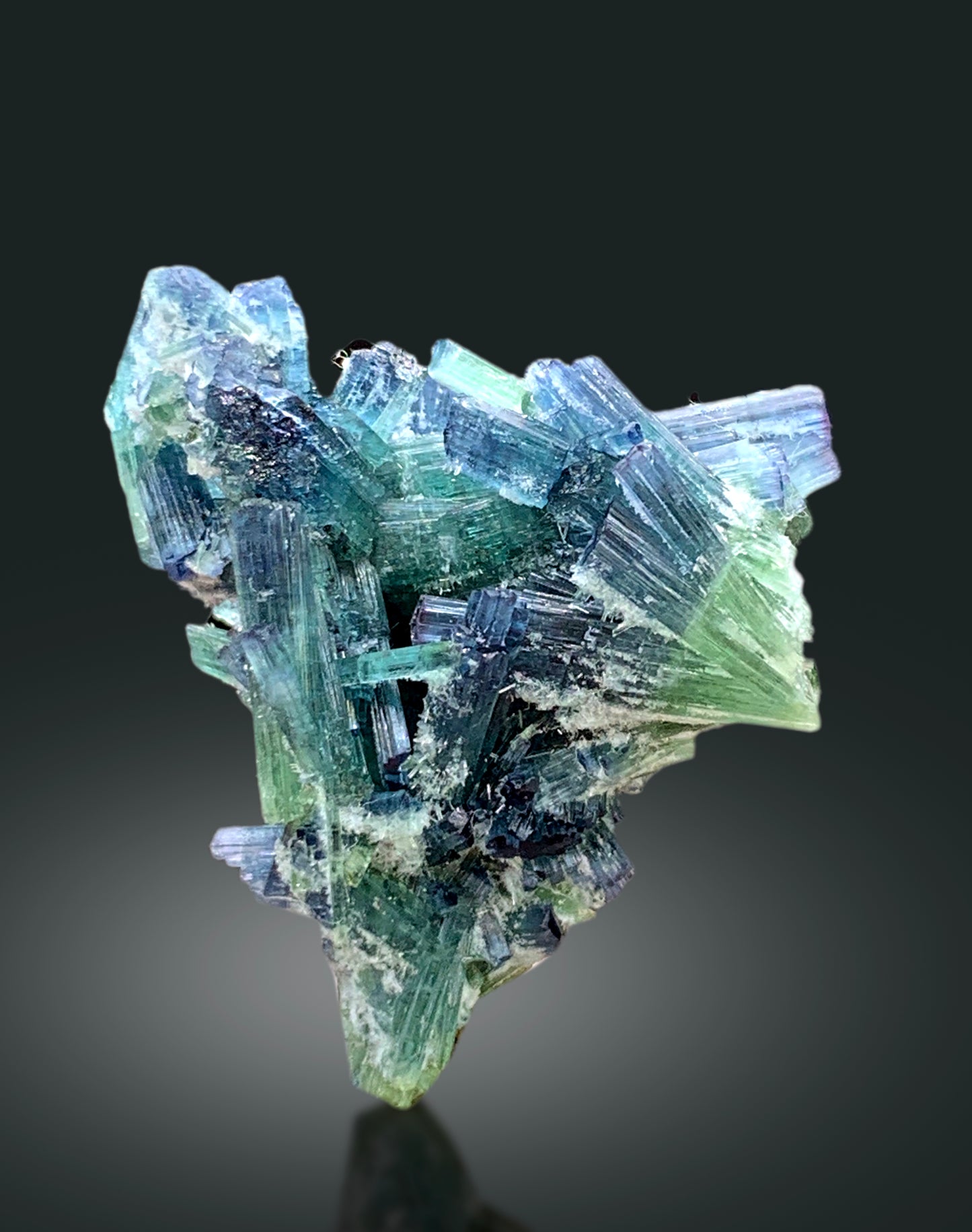 Natural Indicolite Blue Tourmaline Cluster, Tourmaline Specimen, Raw Mineral, Tourmaline Crystals from Afghanistan - 42.95 CT