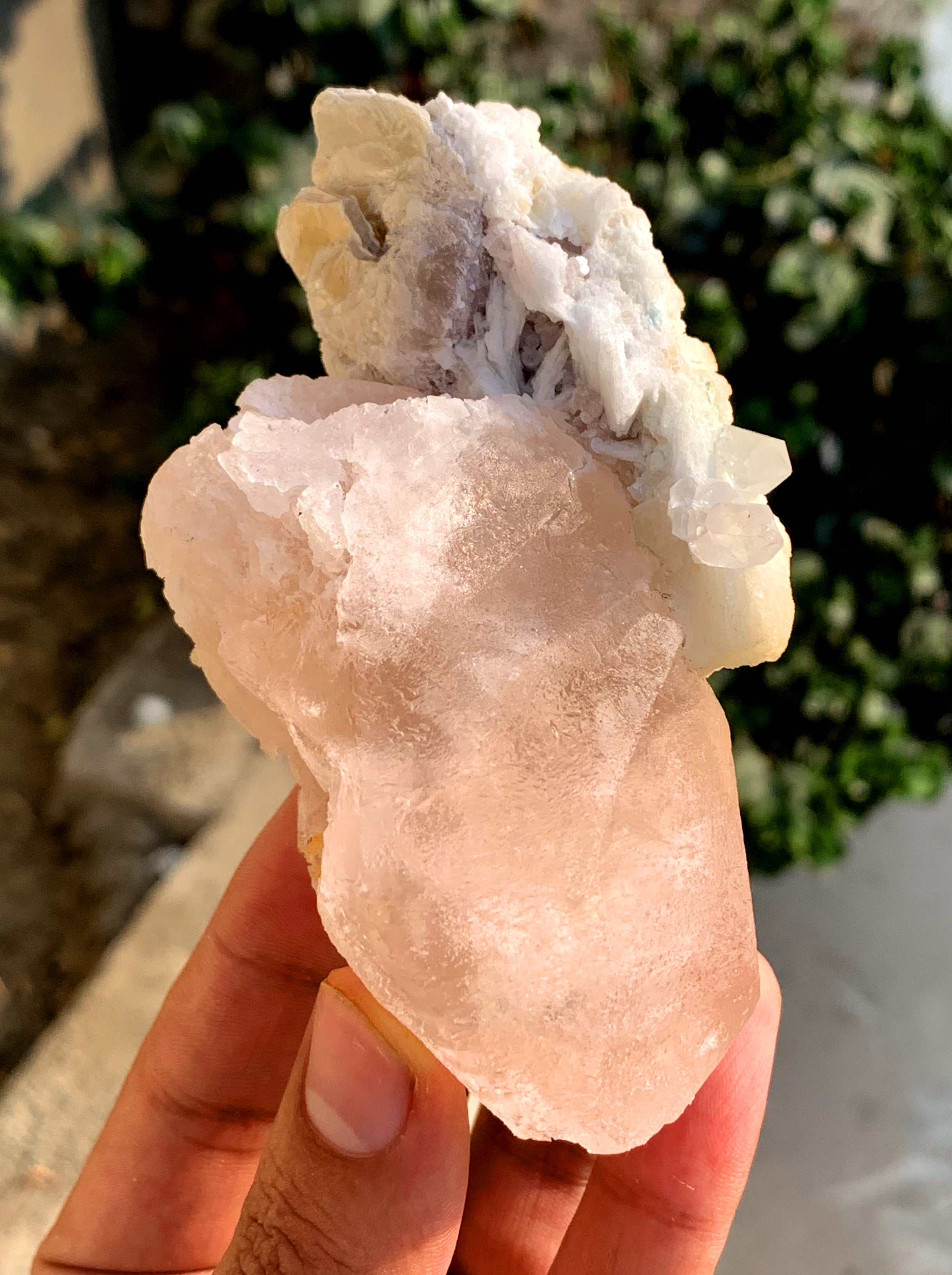 Peach Pink Morganite on Albite from Afghanistan - 234 gram