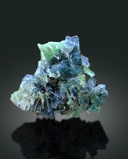 Natural Indicolite Blue Tourmaline Cluster, Tourmaline Specimen, Raw Mineral, Tourmaline Crystals from Afghanistan - 42.95 CT