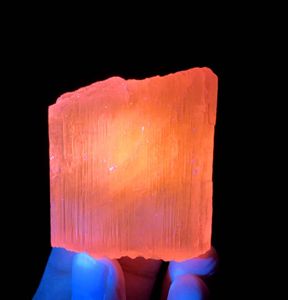 Florescent Pink Kunzite Crystal From Afghanistan - 69 Grams