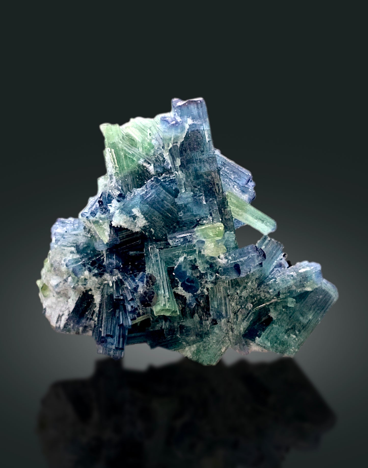 Natural Indicolite Blue Tourmaline Cluster, Tourmaline Specimen, Raw Mineral, Tourmaline Crystals from Afghanistan - 42.95 CT