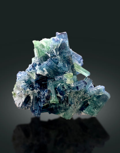 Natural Indicolite Blue Tourmaline Cluster, Tourmaline Specimen, Raw Mineral, Tourmaline Crystals from Afghanistan - 42.95 CT
