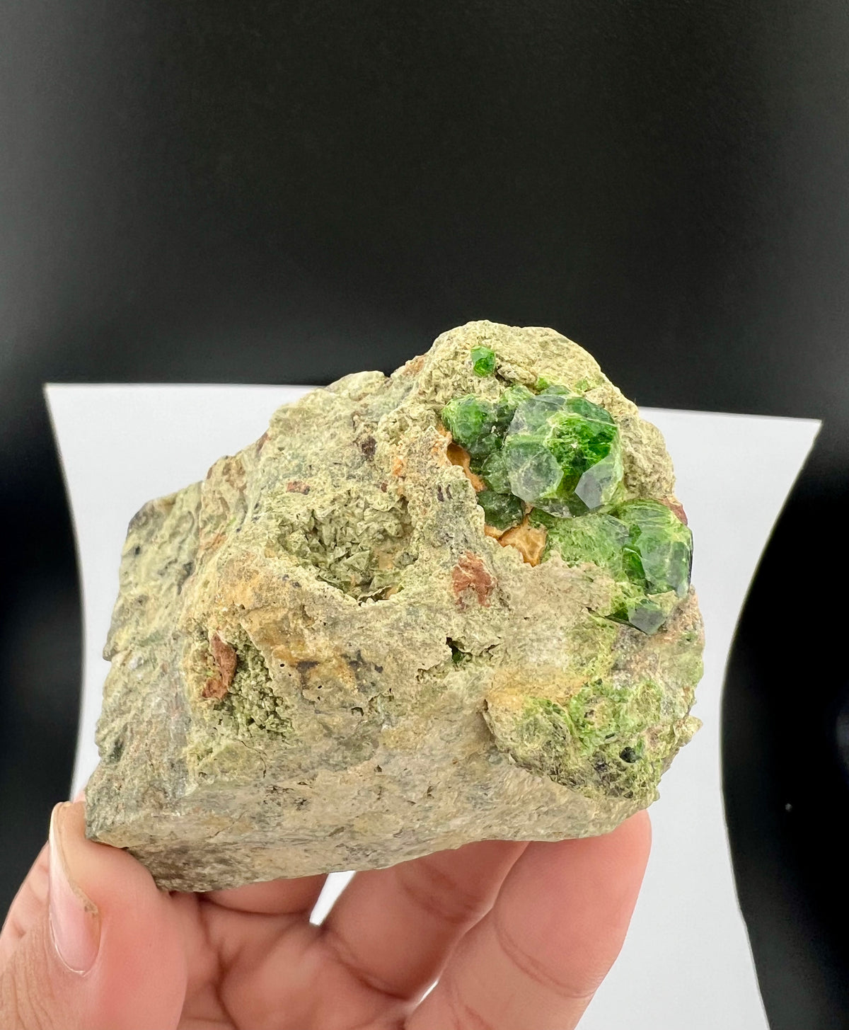 Lush Green Demantoid Garnet Specimen on Matrix - 156 Grams