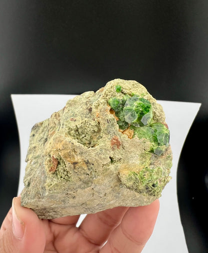 Lush Green Demantoid Garnet Specimen on Matrix - 156 Grams
