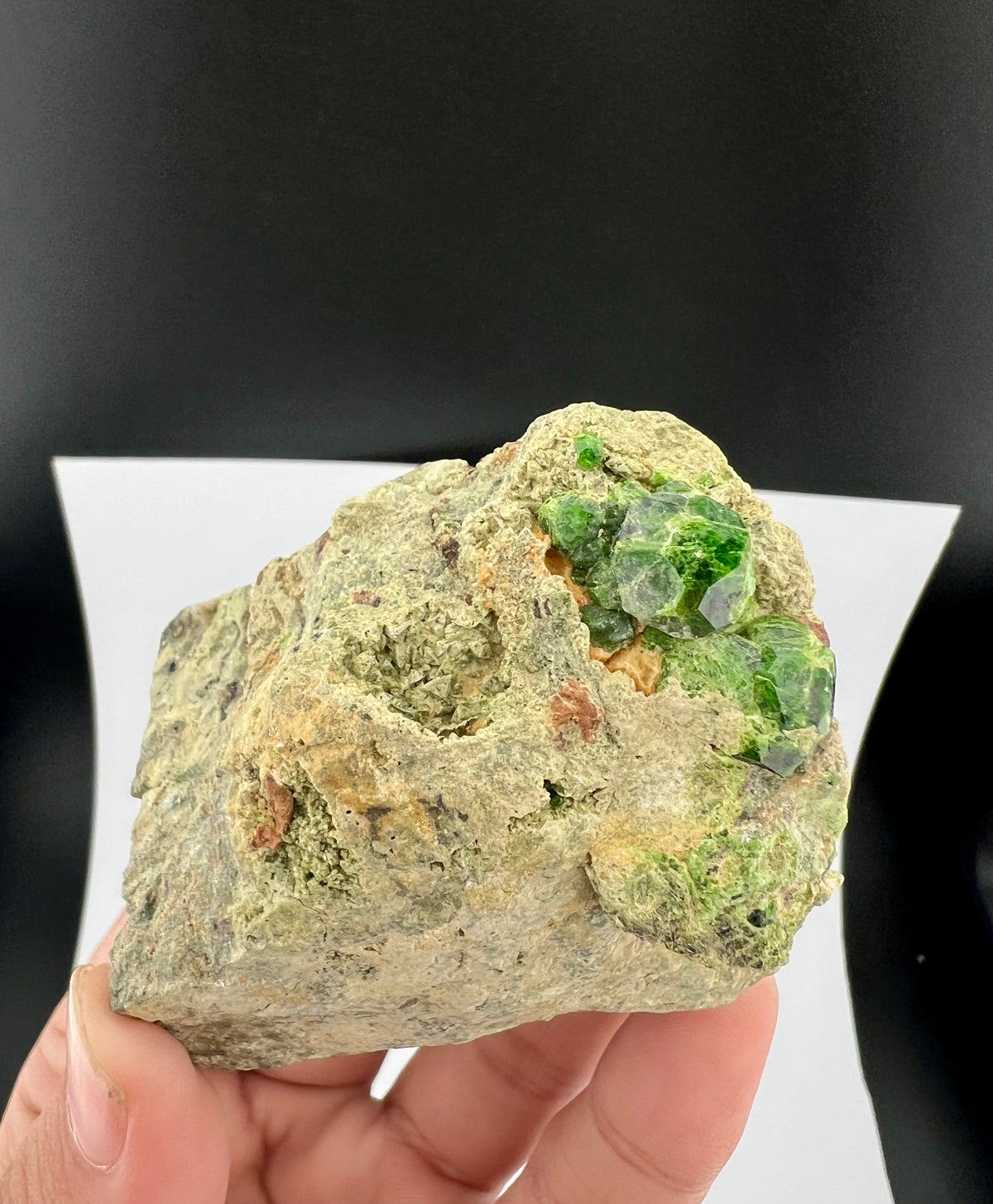 Lush Green Demantoid Garnet Specimen on Matrix - 156 Grams