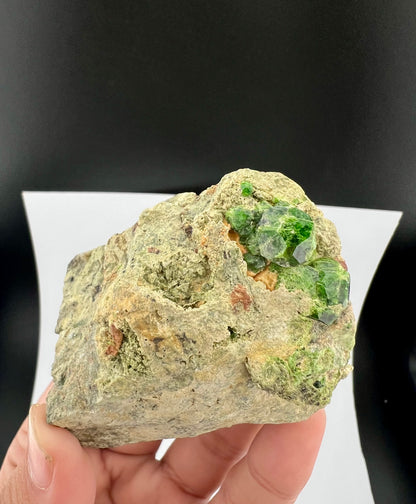 Lush Green Demantoid Garnet Specimen on Matrix - 156 Grams