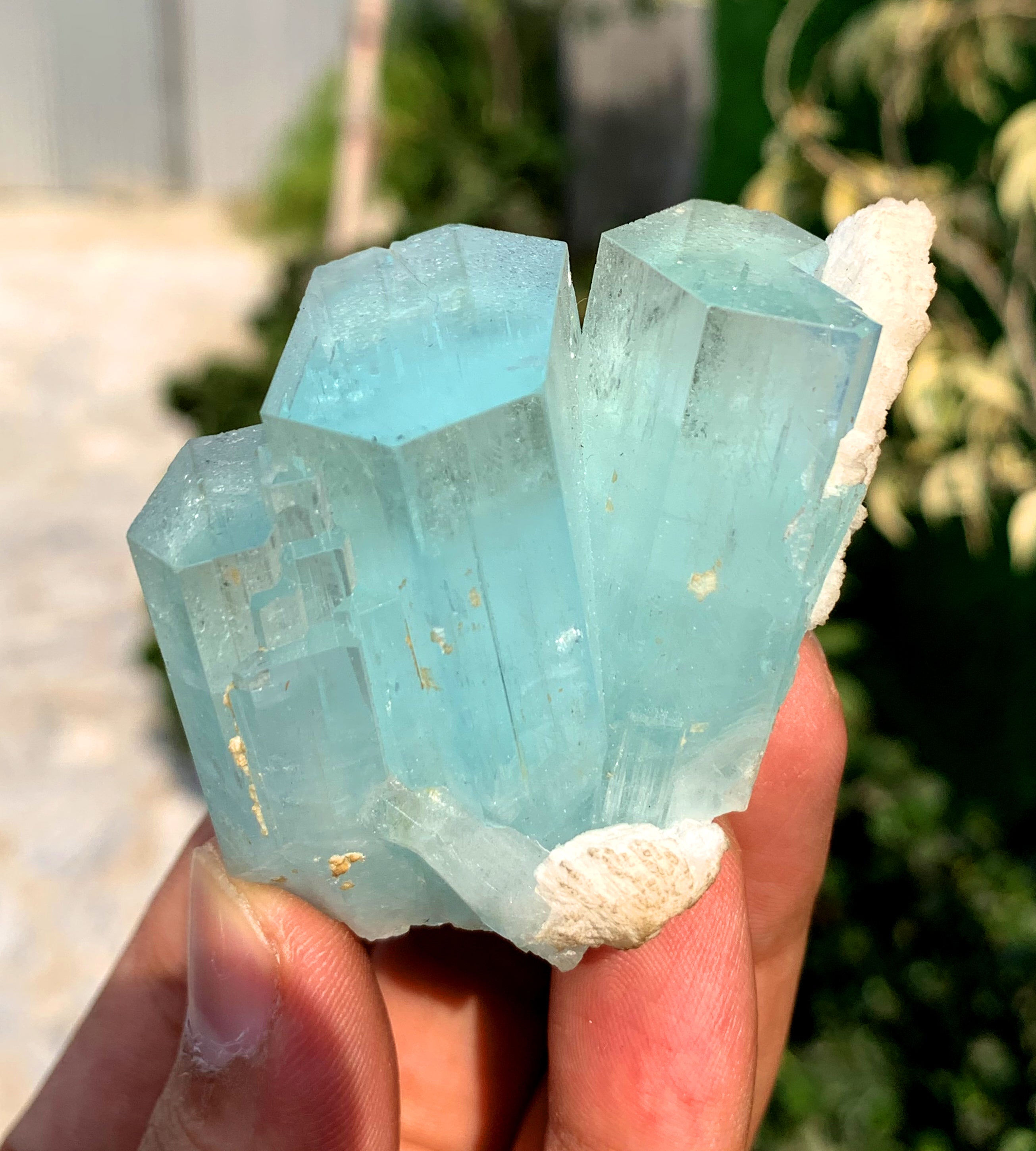 Sky Blue Aquamarine Cluster from Shigar valley Pakistan - 93 grams