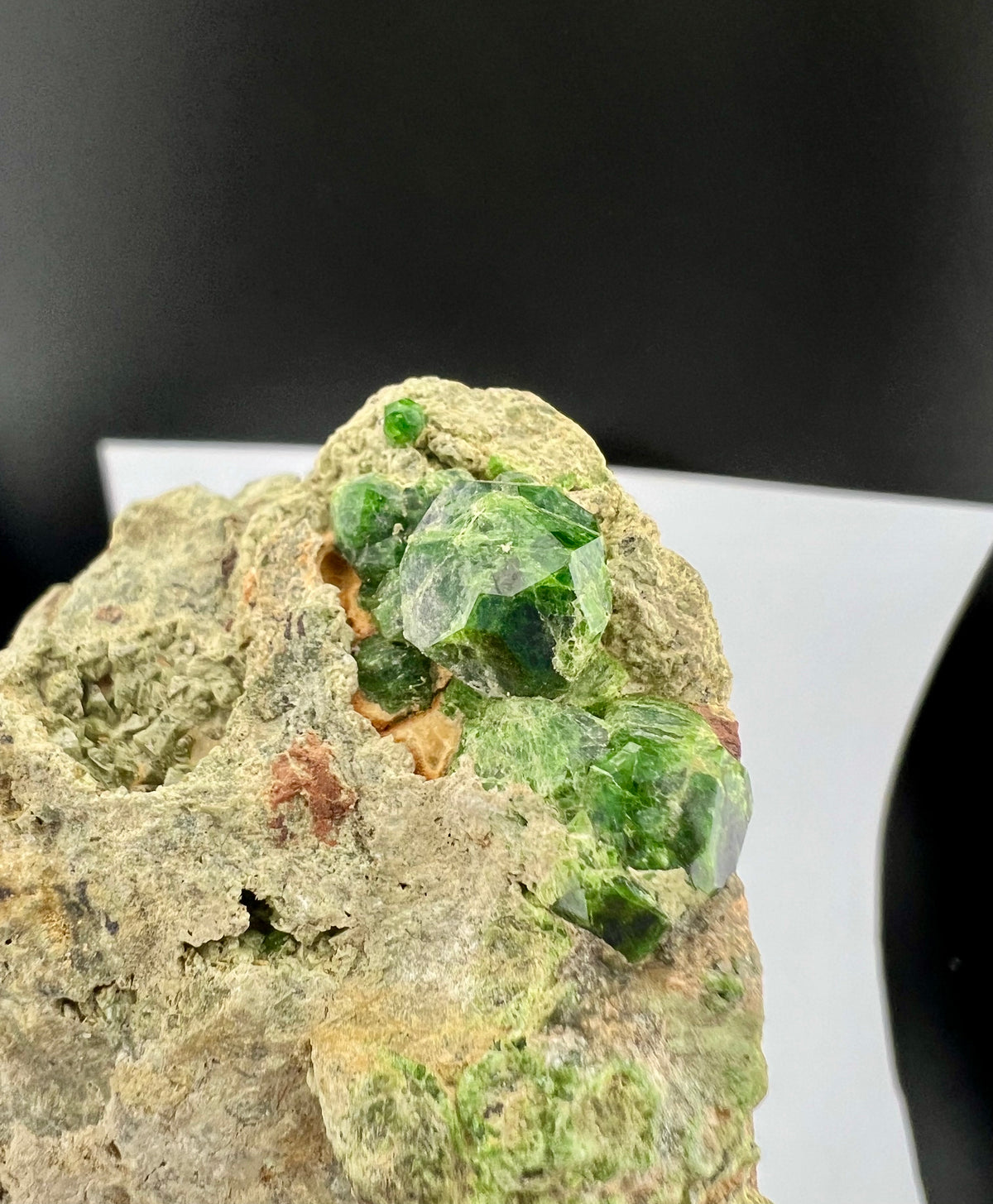 Lush Green Demantoid Garnet Specimen on Matrix - 156 Grams
