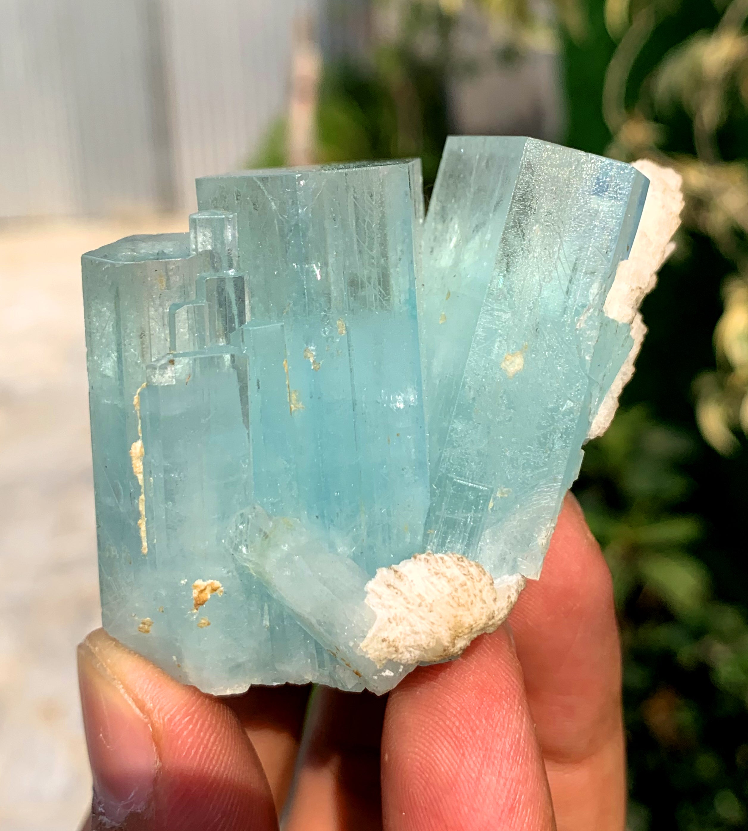 Sky Blue Aquamarine Cluster from Shigar valley Pakistan - 93 grams