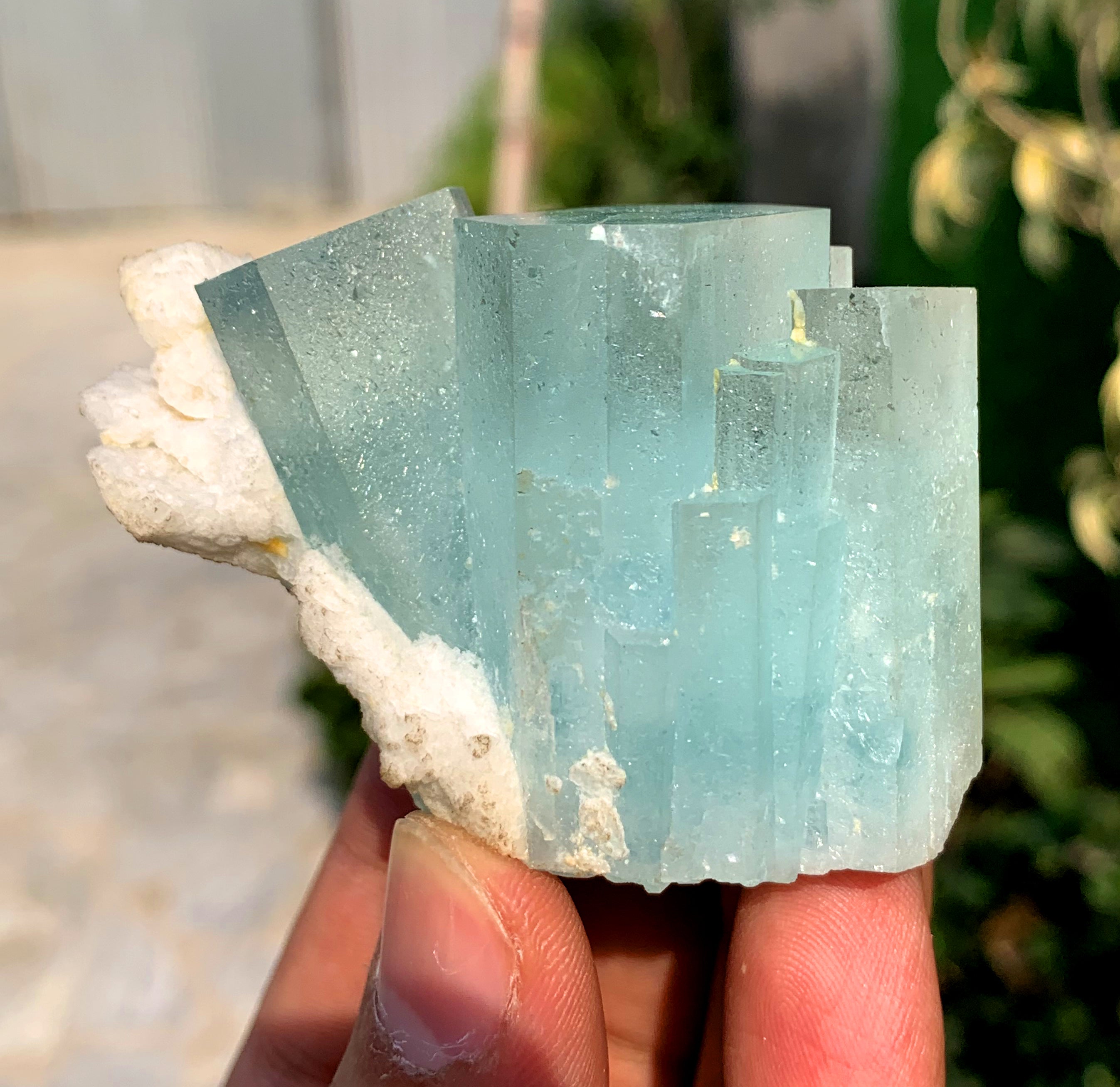 Sky Blue Aquamarine Cluster from Shigar valley Pakistan - 93 grams