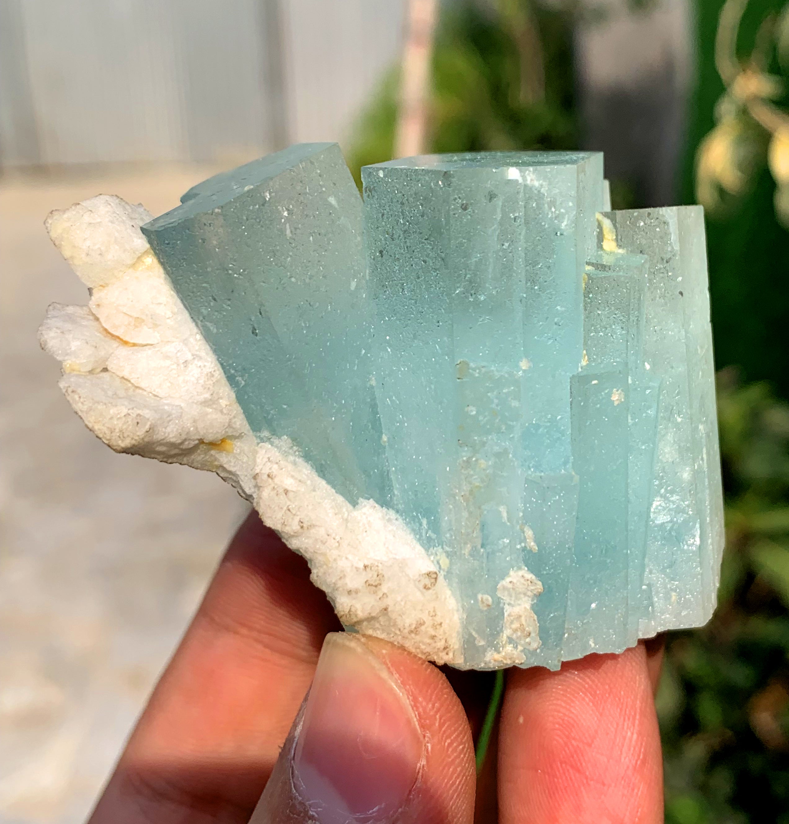 Sky Blue Aquamarine Cluster from Shigar valley Pakistan - 93 grams