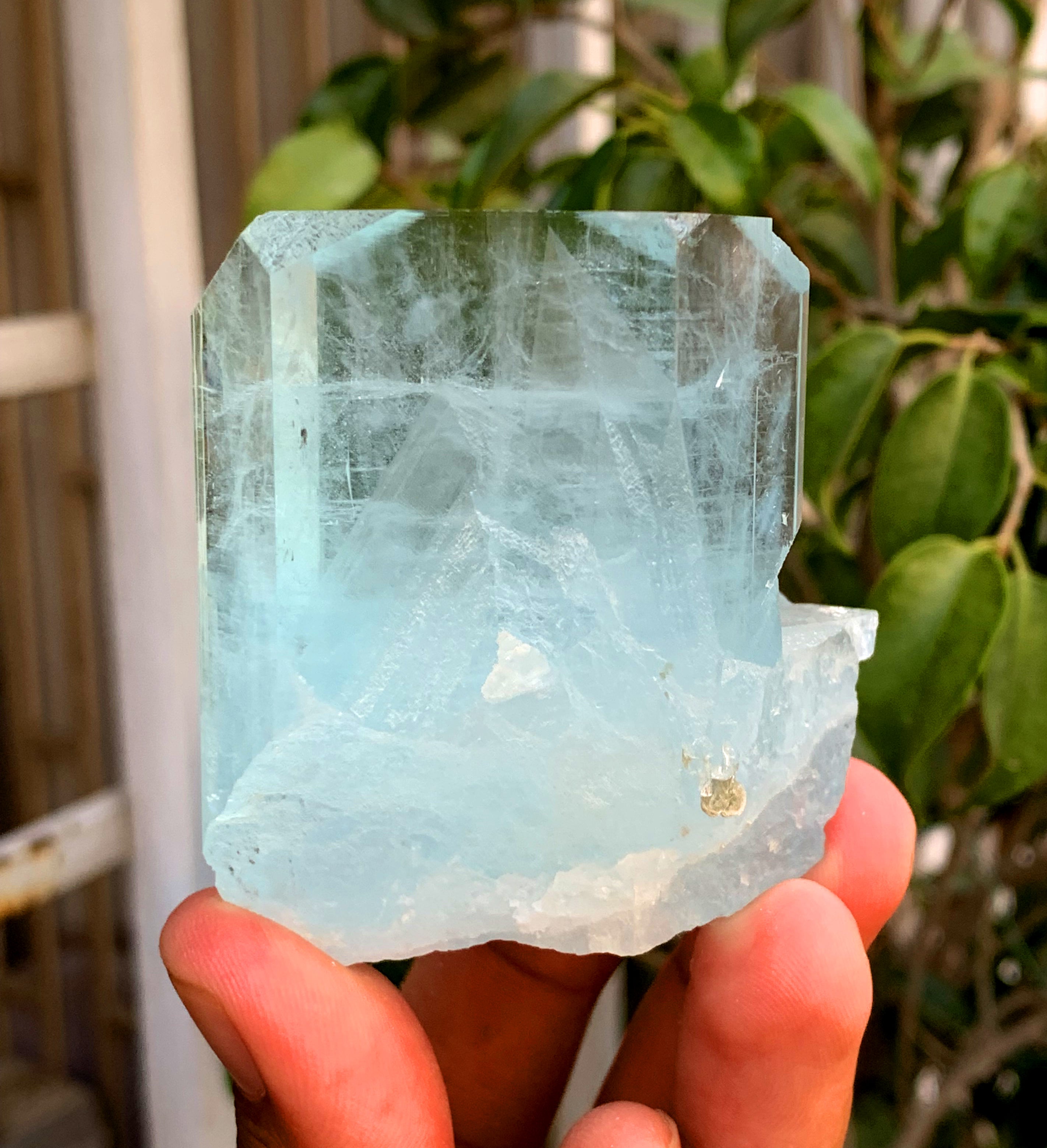 Natural Aquamarine Crystal from Pakistan, 256 gram