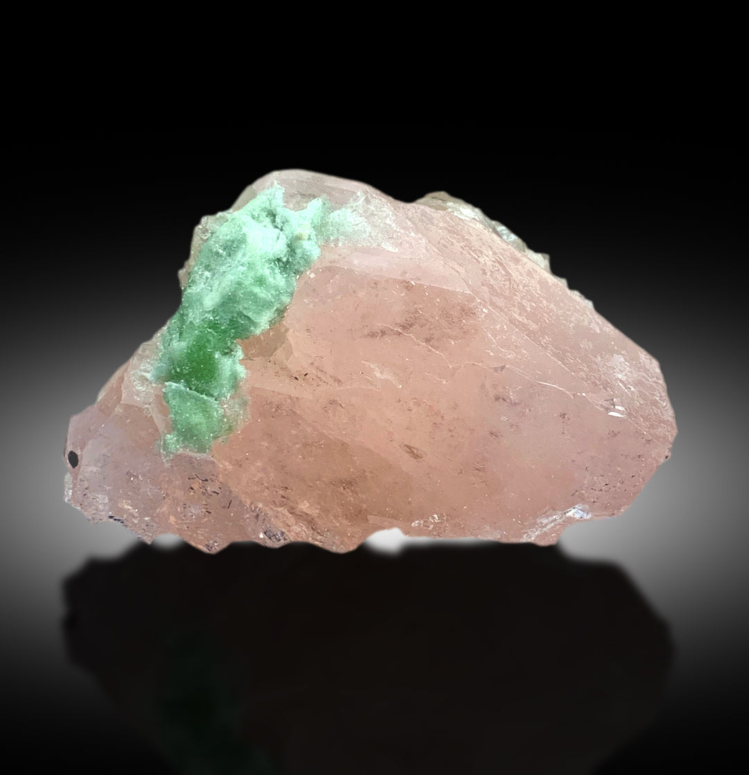 Pink Morganite with Green Tourmalines and Quartz, Morganite Specimen, Tourmaline Cluster, Mineral Specimen, Raw Gemstone, 270 g