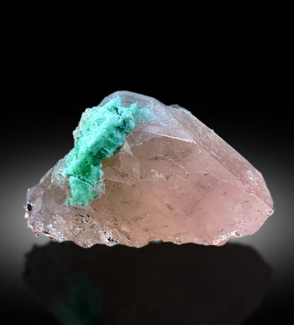 Pink Morganite with Green Tourmalines and Quartz, Morganite Specimen, Tourmaline Cluster, Mineral Specimen, Raw Gemstone, 270 g