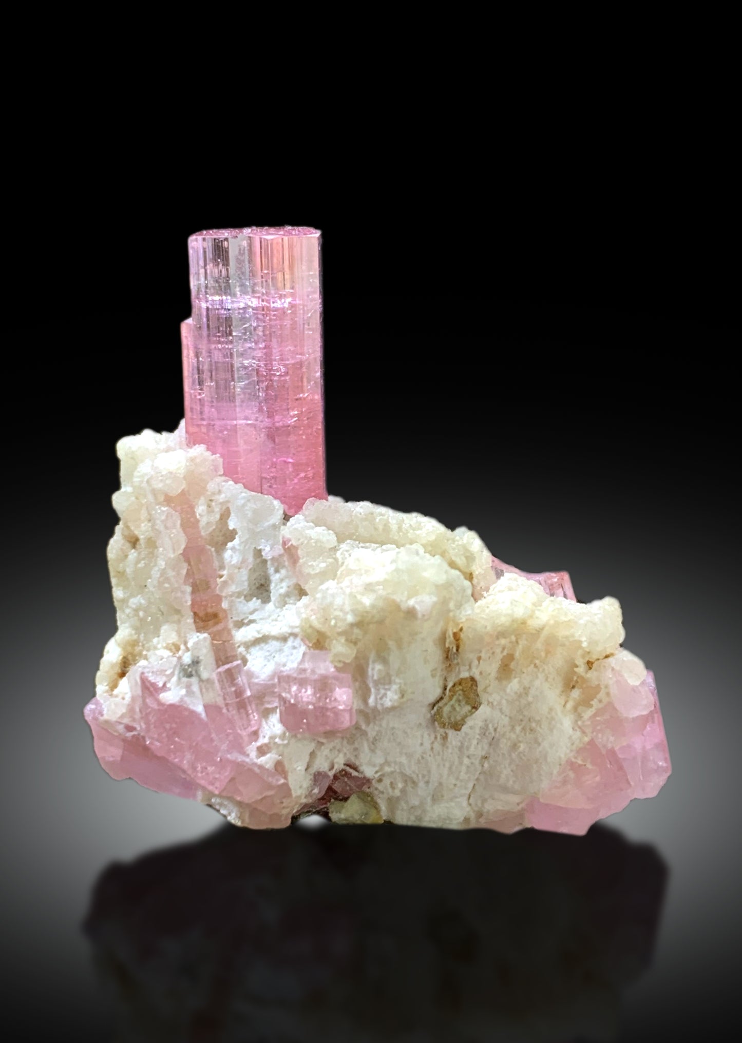 Natural Pink Color Tourmaline Crystals with Albite from Pachigram, Afghanistan - 13 gram