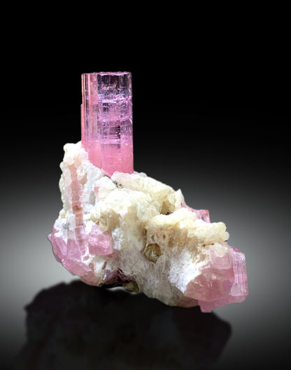 Natural Pink Color Tourmaline Crystals with Albite from Pachigram, Afghanistan - 13 gram