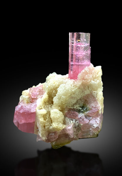 Natural Pink Color Tourmaline Crystals with Albite from Pachigram, Afghanistan - 13 gram