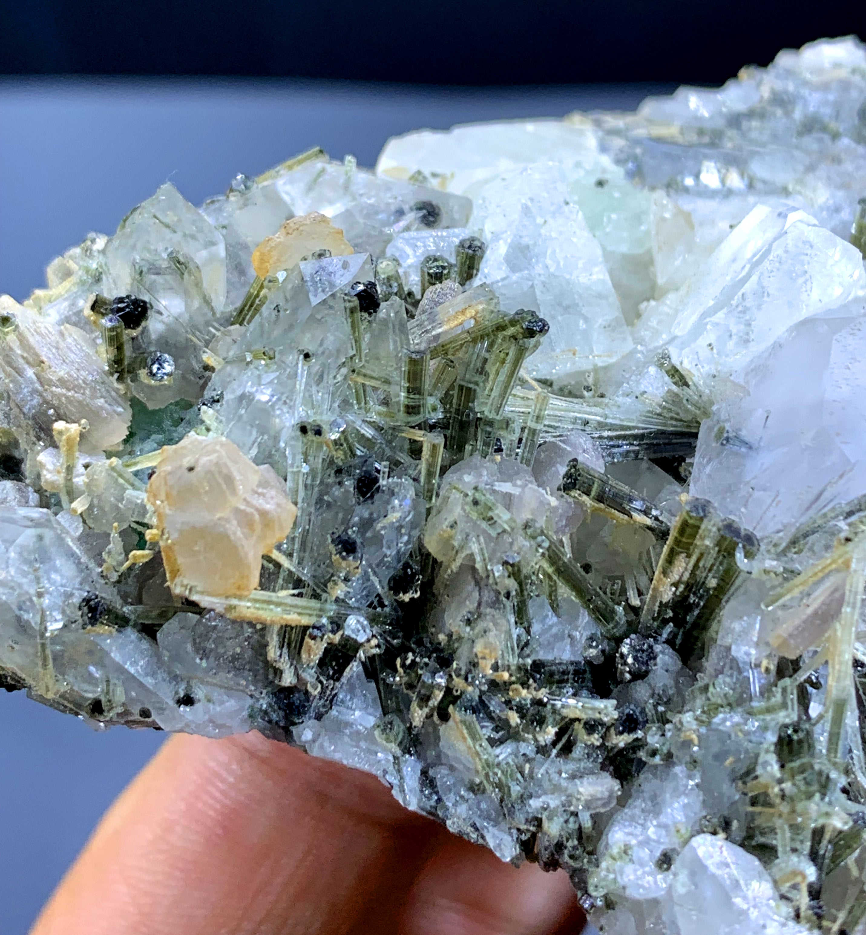 Tourmaline Crystals with Fluorite and Quartz Specimen from Skardu Pakistan - 84 gram