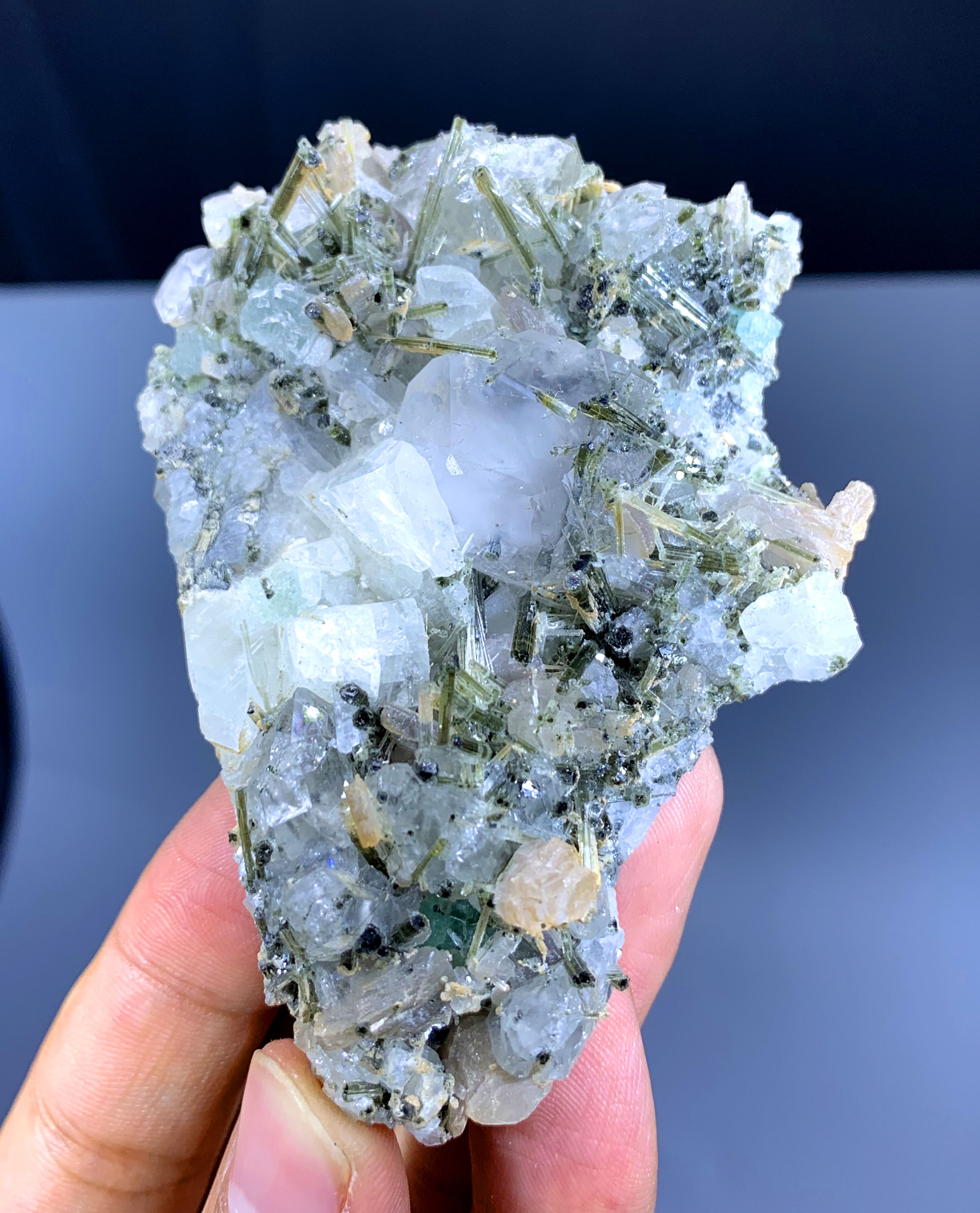 Tourmaline Crystals with Fluorite and Quartz Specimen from Skardu Pakistan - 84 gram