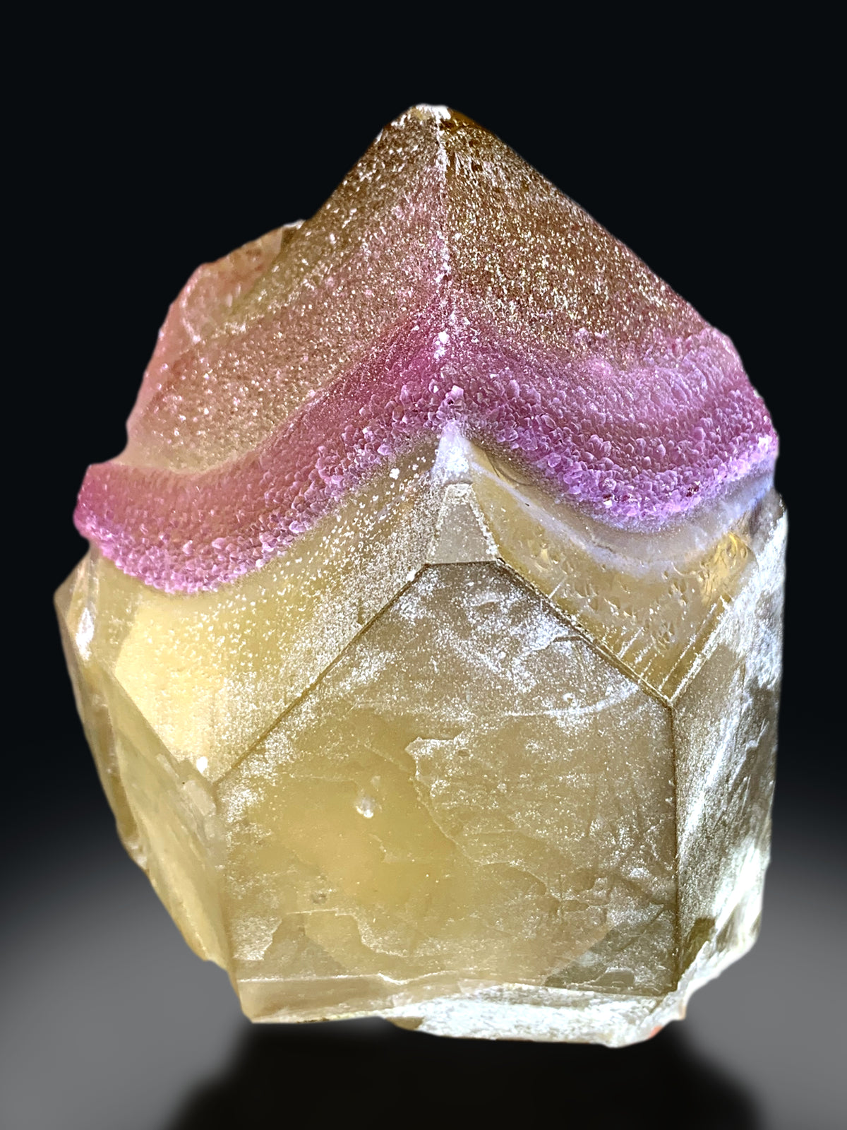 Crystallized Pink Rose Quartz on Smoky Quartz from Paprok Afghanistan - 690 grams