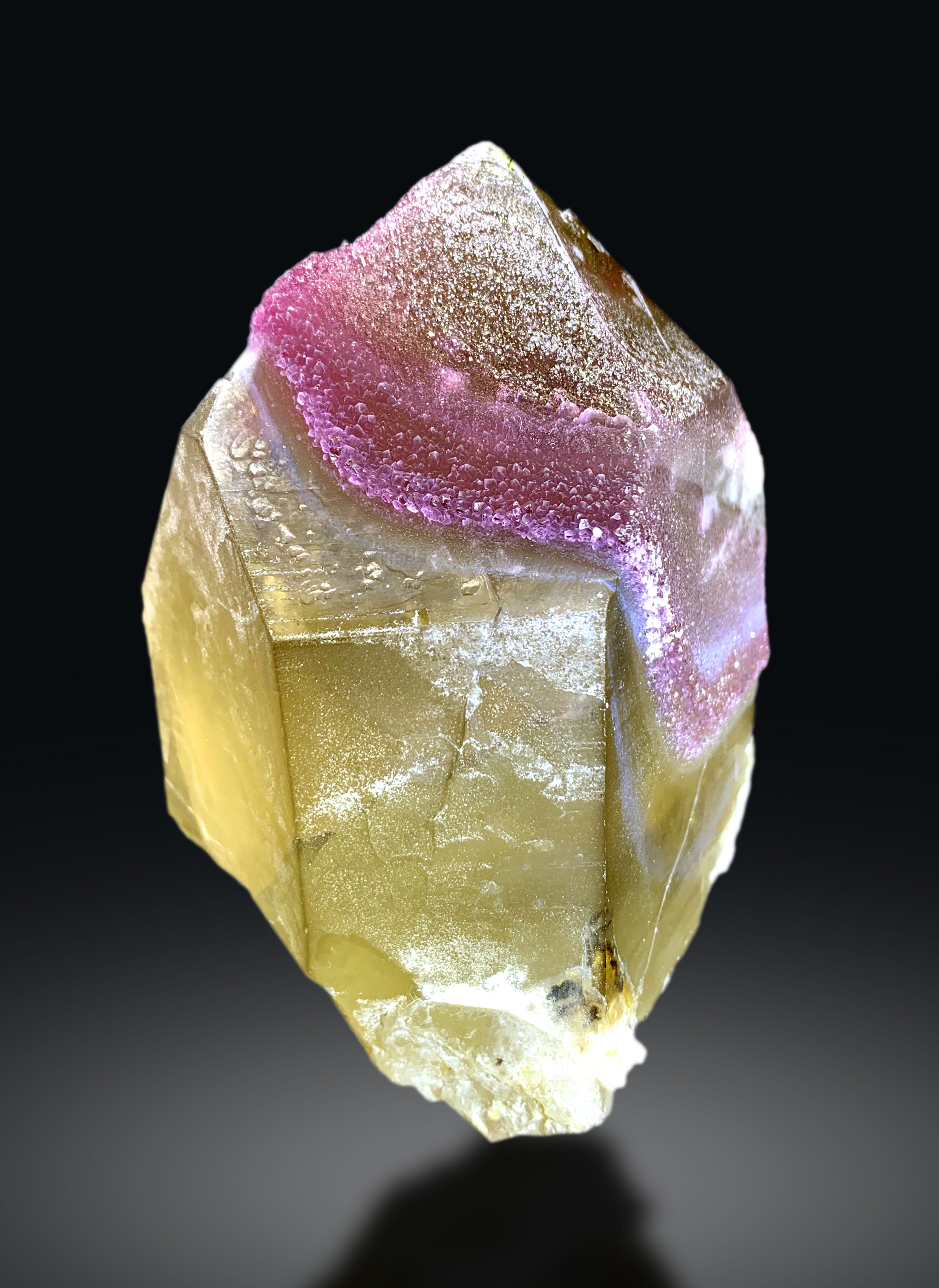 Crystallized Pink Rose Quartz on Smoky Quartz from Paprok Afghanistan - 690 grams