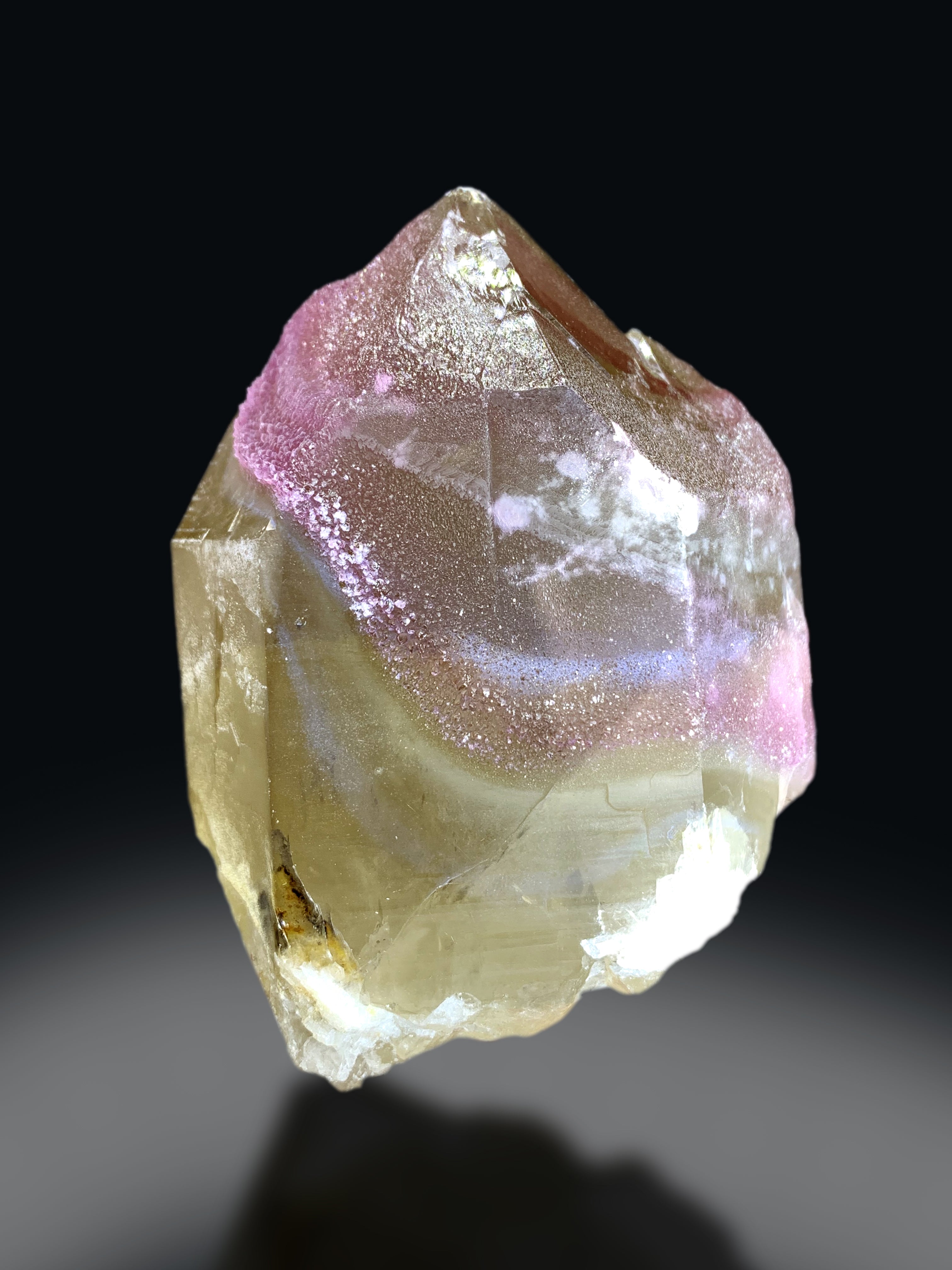 Crystallized Pink Rose Quartz on Smoky Quartz from Paprok Afghanistan - 690 grams