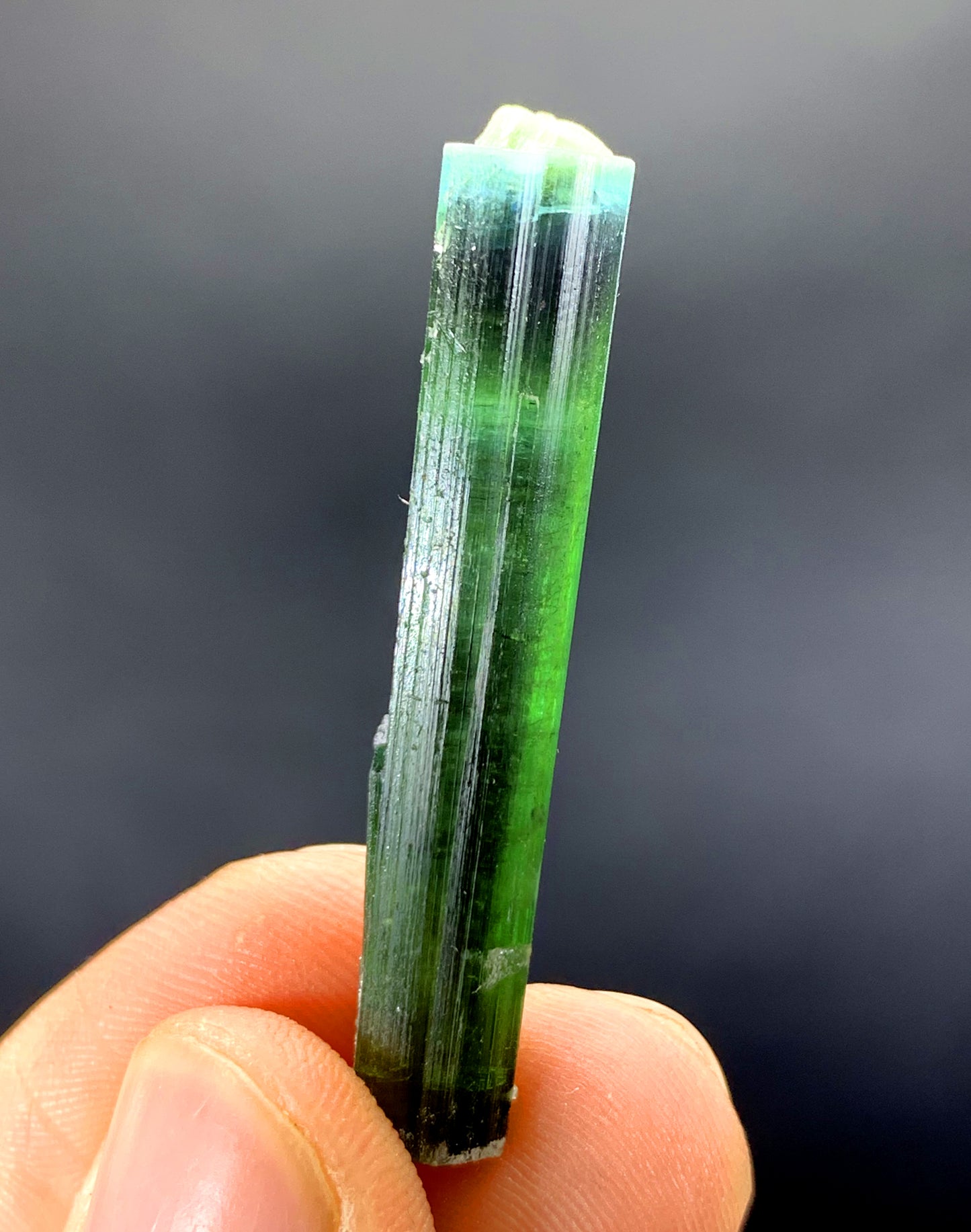 Natural Bicolor Tourmaline Crystal, Lipstick Tourmaline, Tourmaline Crystal from Afghanistan - 24.20 carat