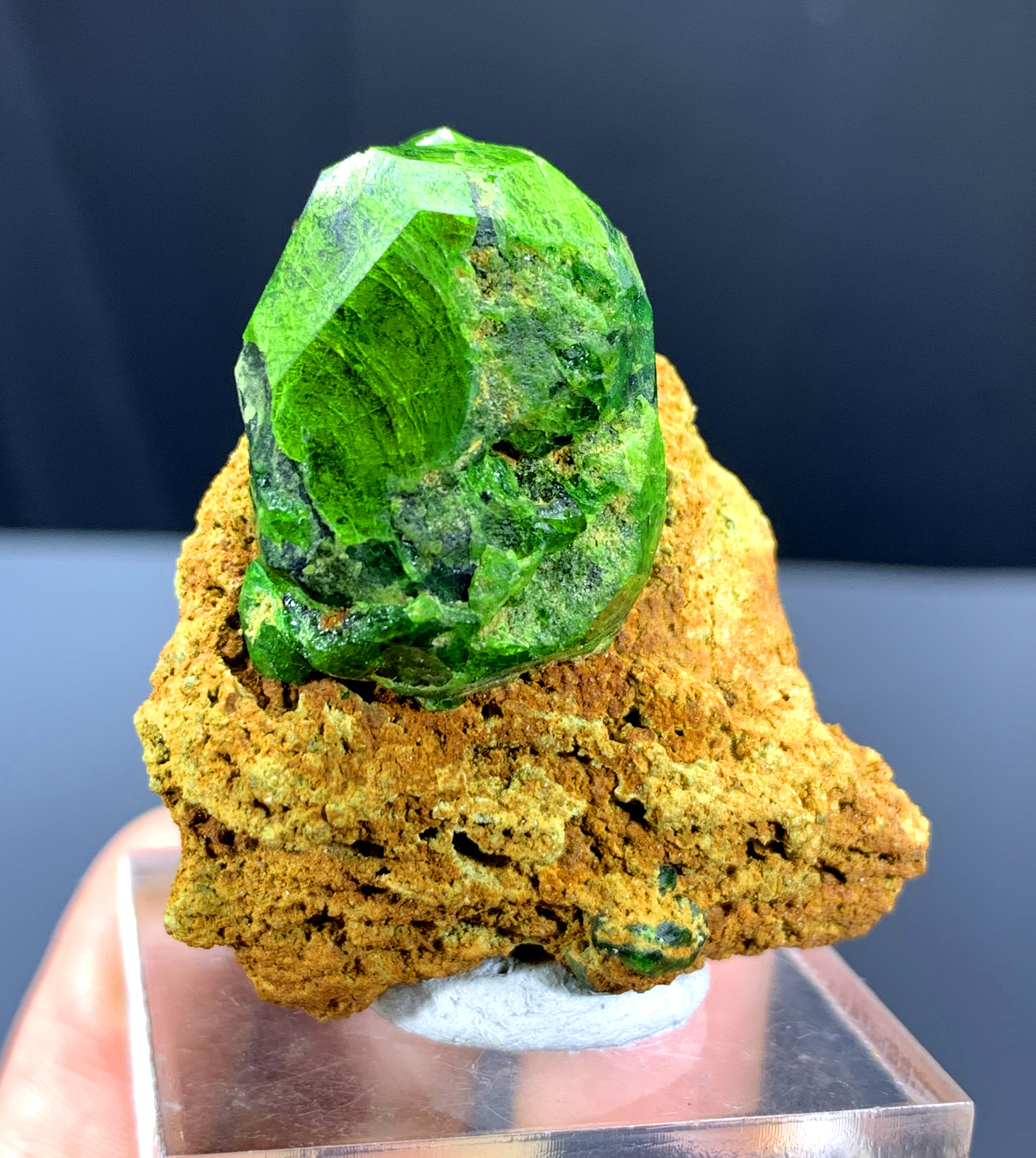 Lush Green Demantoid Garnet on Matrix, Garnet Specimen - 50 gram