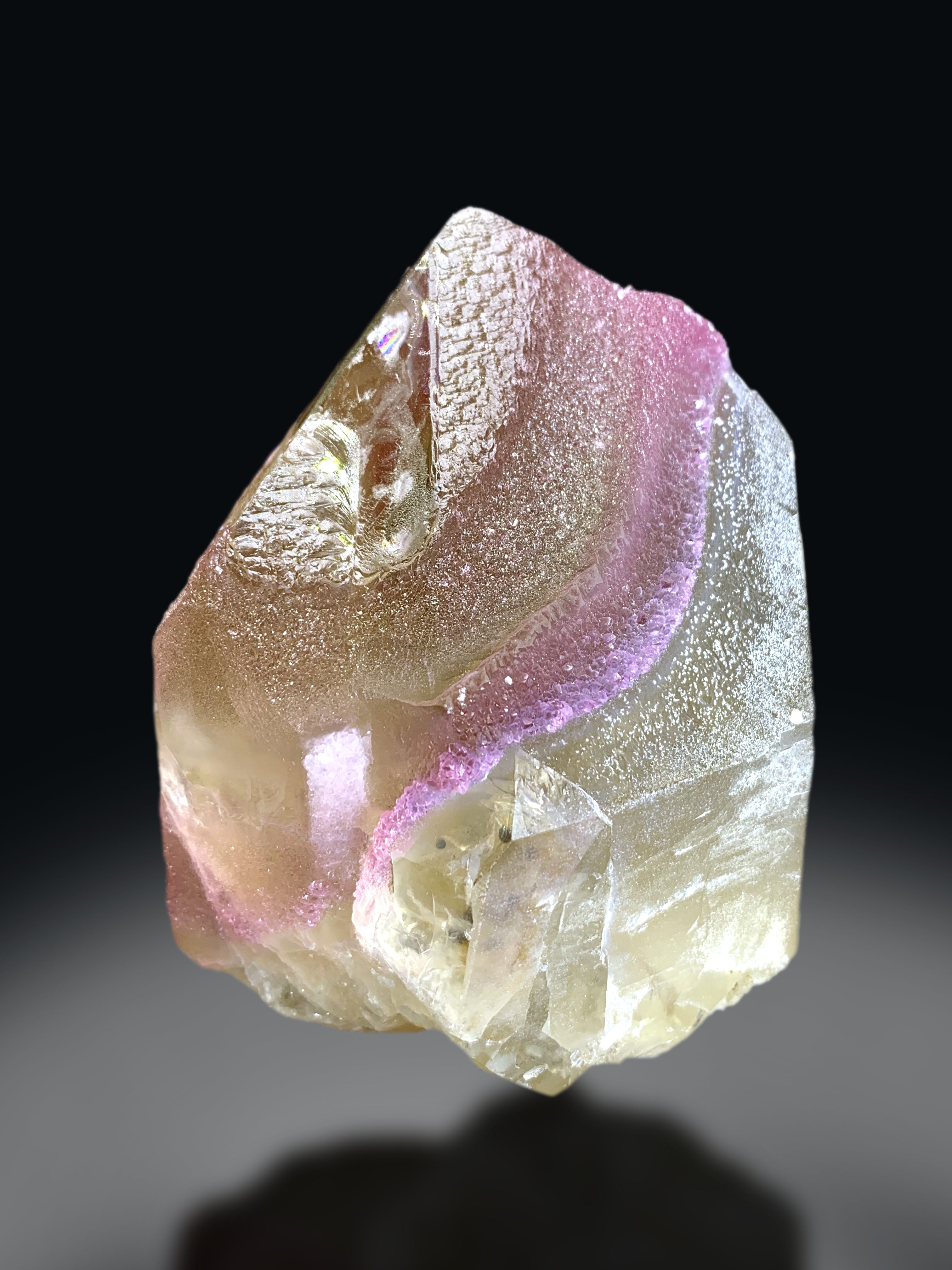 Crystallized Pink Rose Quartz on Smoky Quartz from Paprok Afghanistan - 690 grams
