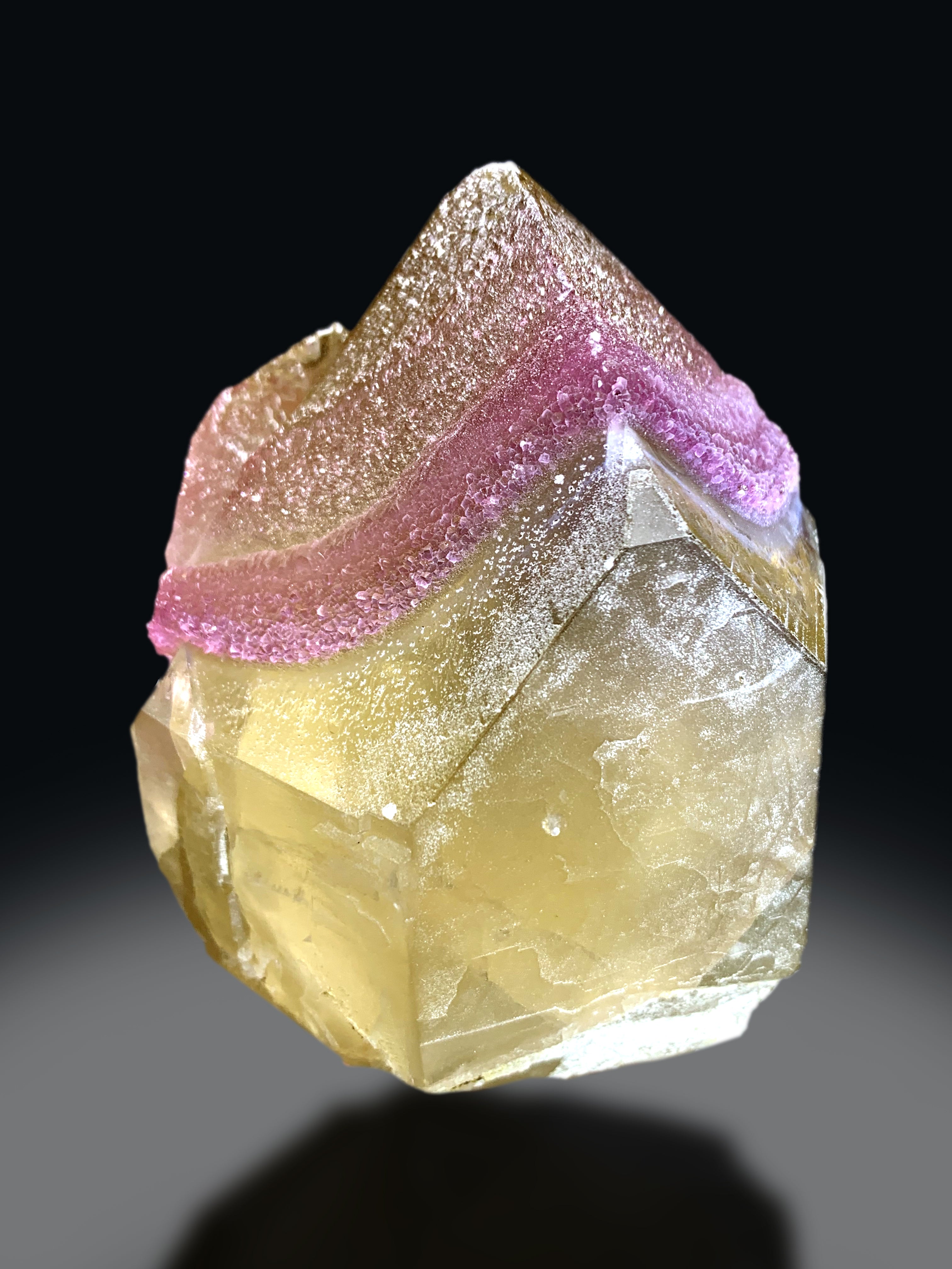 Crystallized Pink Rose Quartz on Smoky Quartz from Paprok Afghanistan - 690 grams