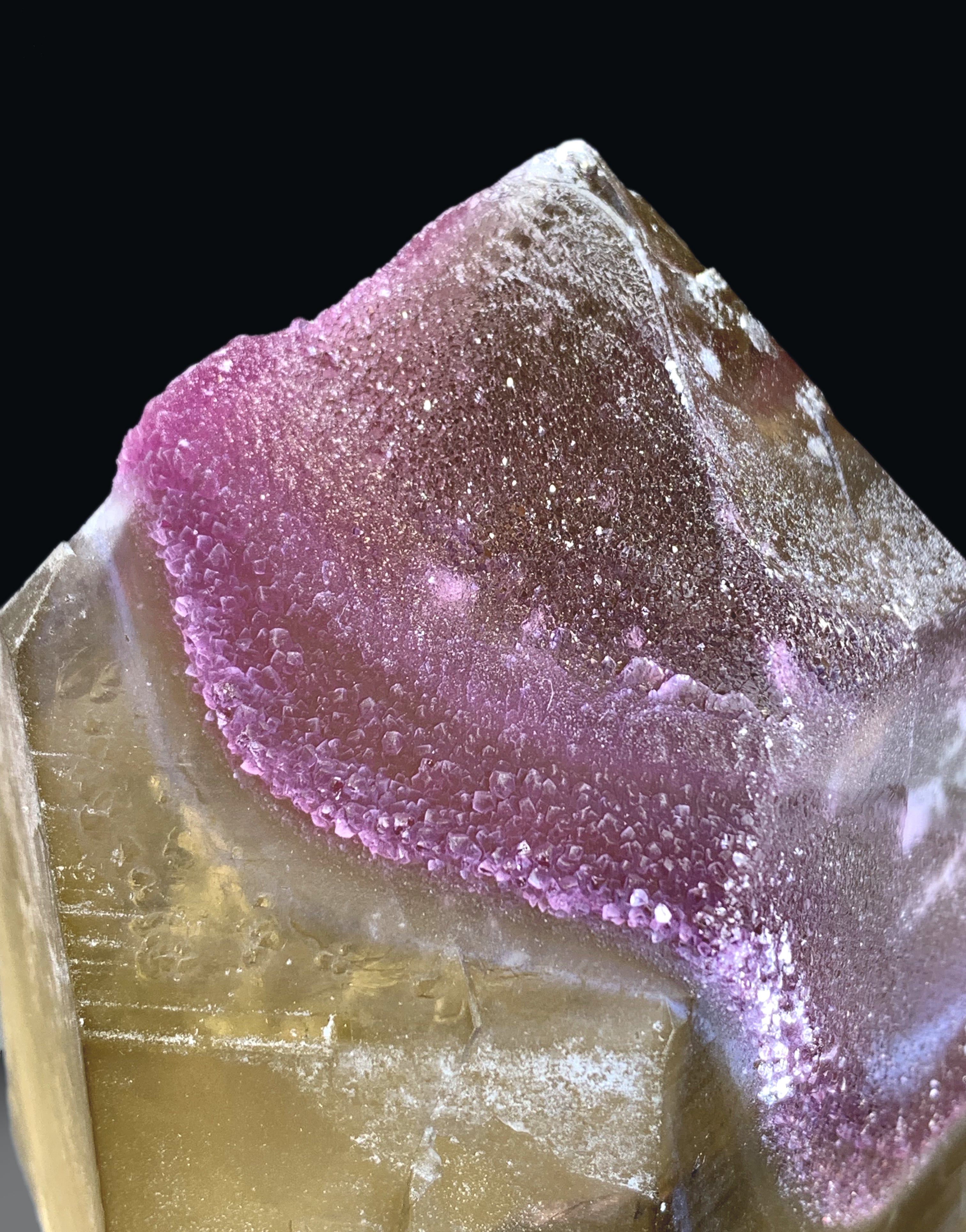 Crystallized Pink Rose Quartz on Smoky Quartz from Paprok Afghanistan - 690 grams