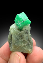 Lush Green Color Emerald on Matrix from Swat Pakistan - 19 gram