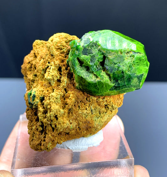 Lush Green Demantoid Garnet on Matrix, Garnet Specimen - 50 gram