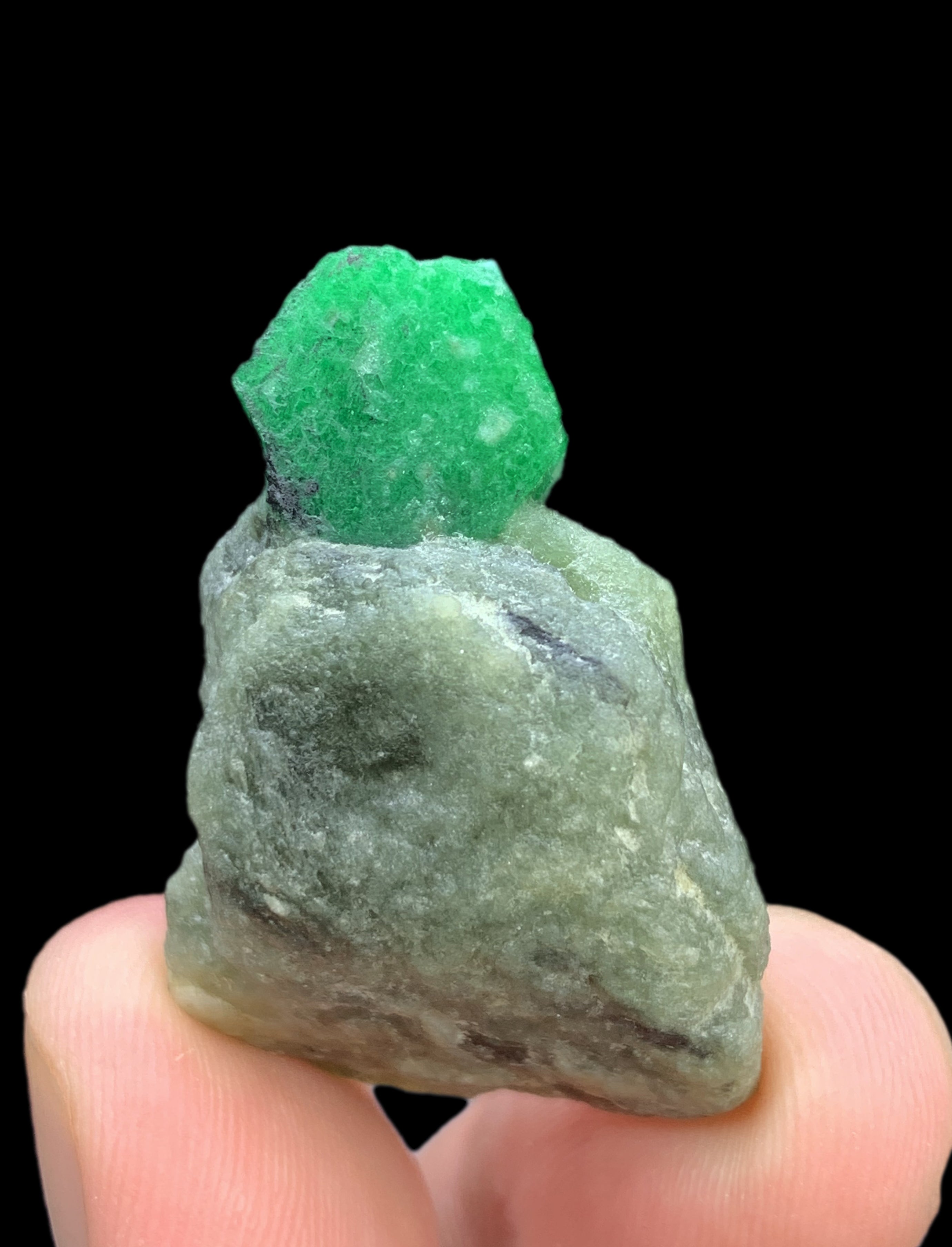 Lush Green Color Emerald on Matrix from Swat Pakistan - 19 gram