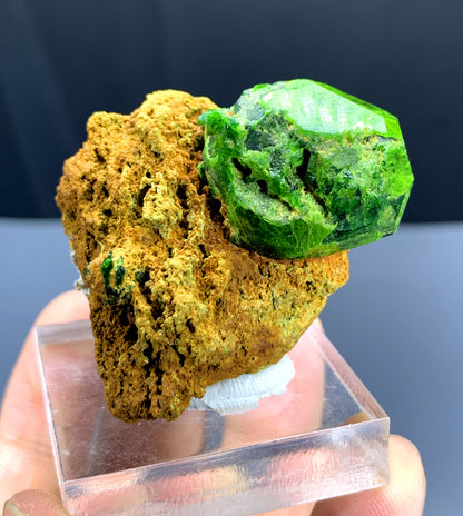 Lush Green Demantoid Garnet on Matrix, Garnet Specimen - 50 gram
