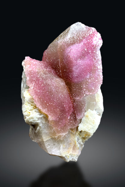 Crystallized Pink Rose Quartz on Smoky Quartz from Paprok Afghanistan - 1292 grams