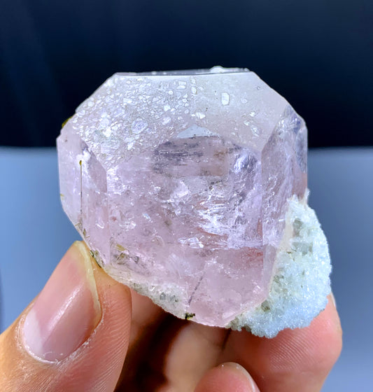 Pink Morganite with Green Tourmalines from Afghanistan - 52 gram