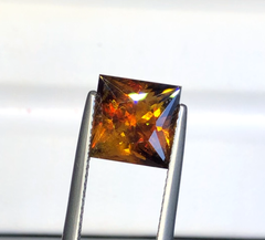 Sparkling Full Fire Sphene Titanite Gemstone With Strong Trichroism, Loose Gemstone, Princes Cut Faceted Rare Sphene - 4.50 CT