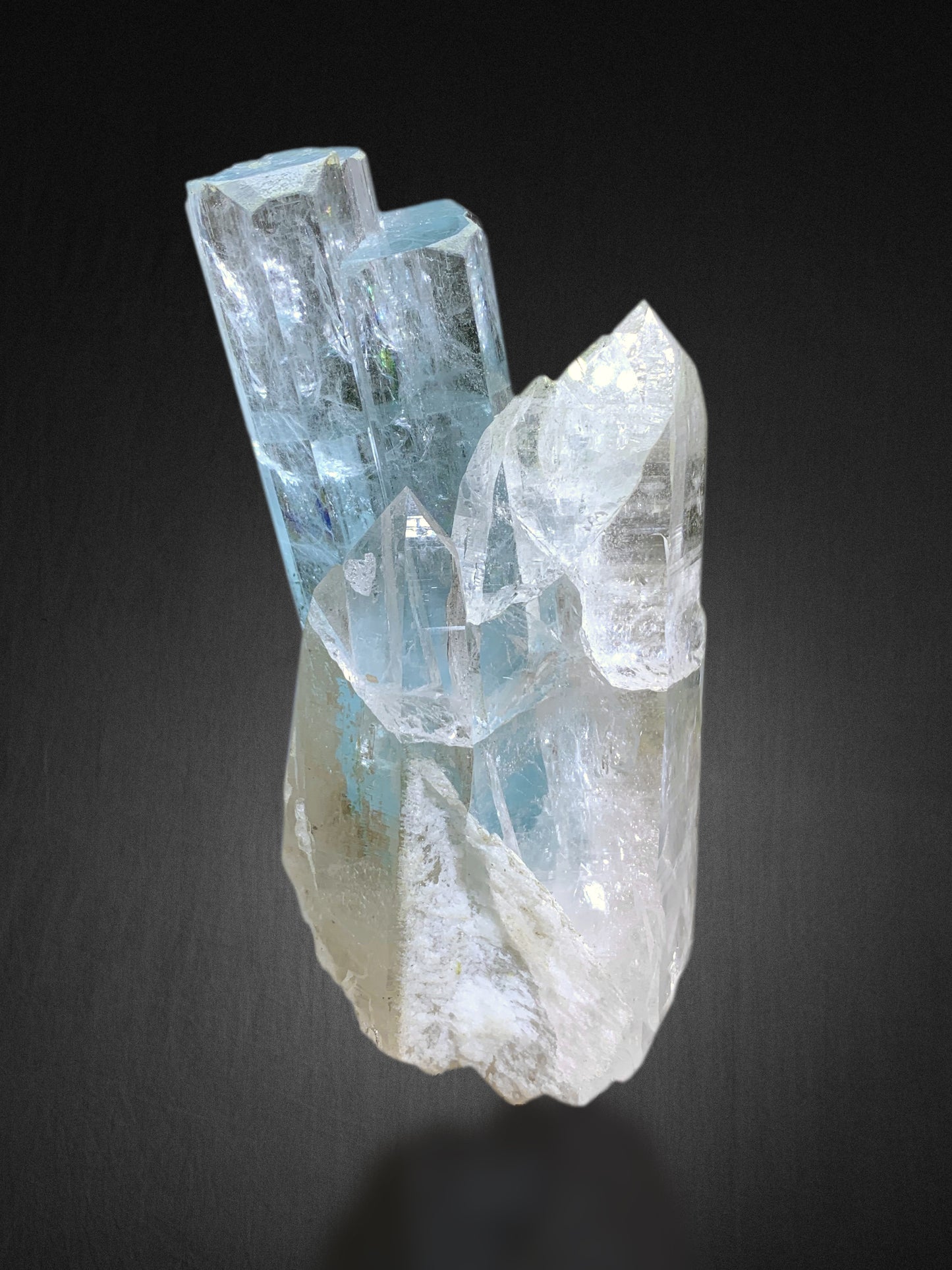 Top Grade Gemmy Aquamarine on Quartz from Shigar valley Pakistan - 305 grams