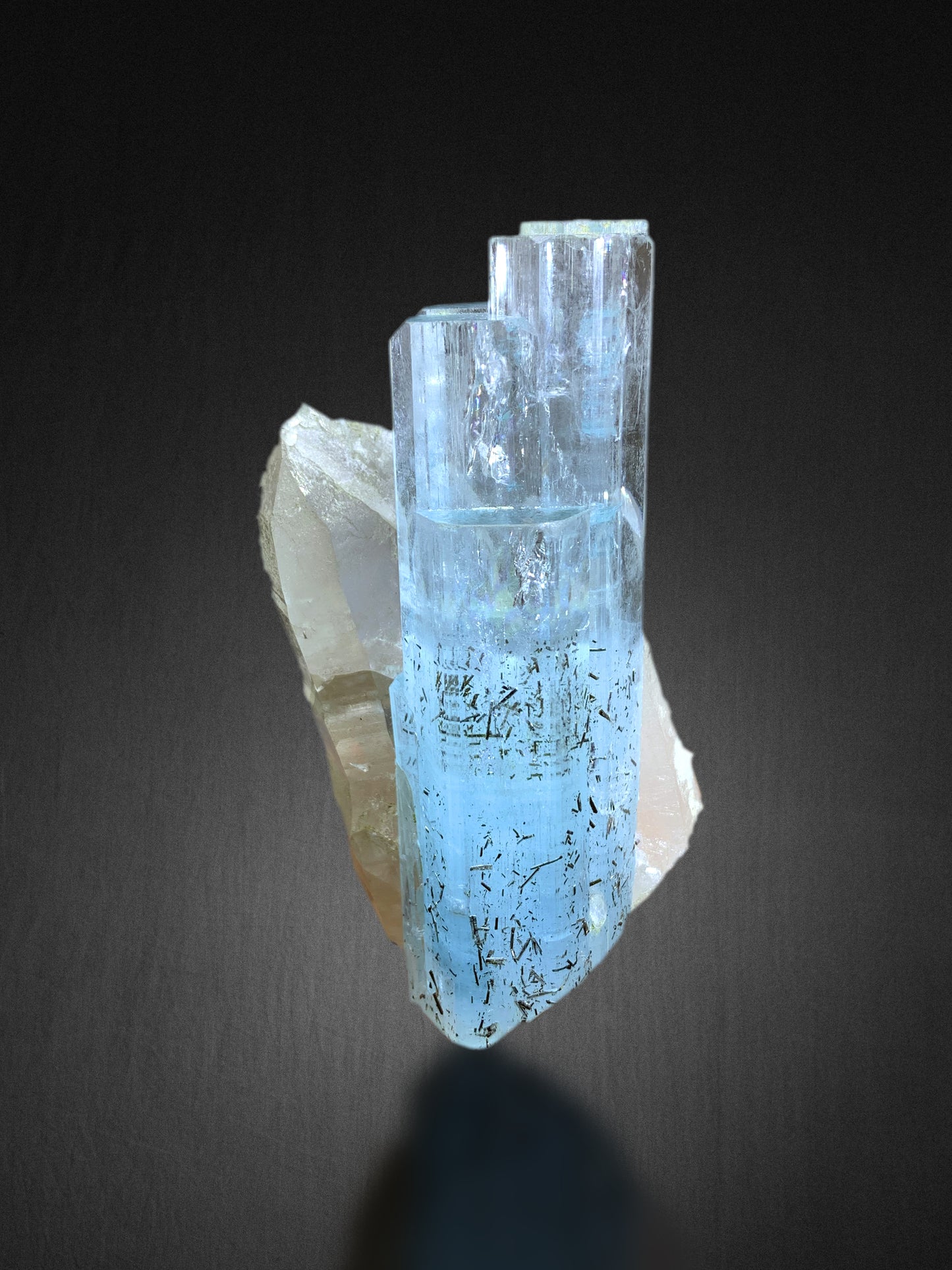Top Grade Gemmy Aquamarine on Quartz from Shigar valley Pakistan - 305 grams