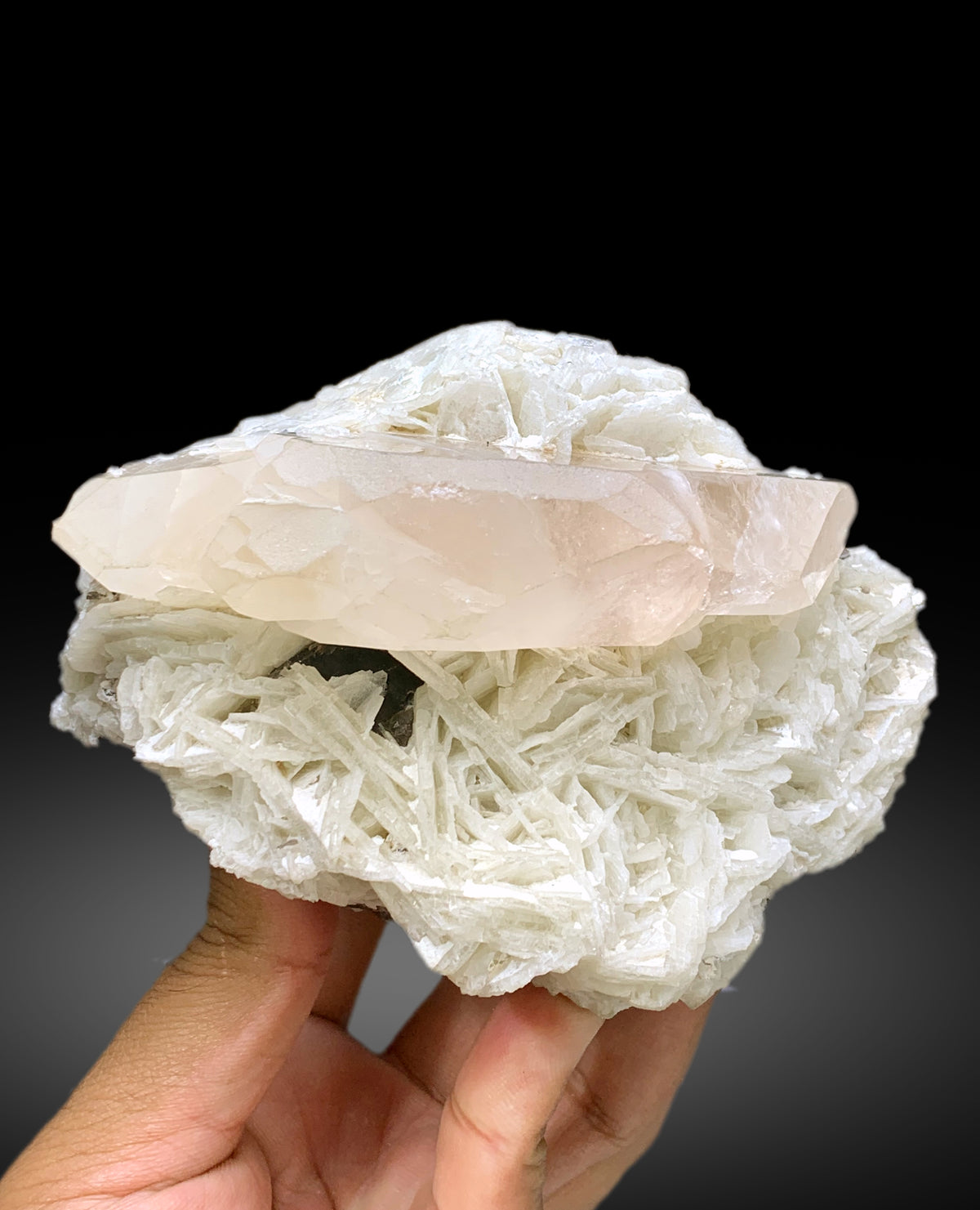 Peach Pink Color Morganite with Cleavelandite Albite Specimen from Dara-i-Pech Afghanistan - 1047 gram