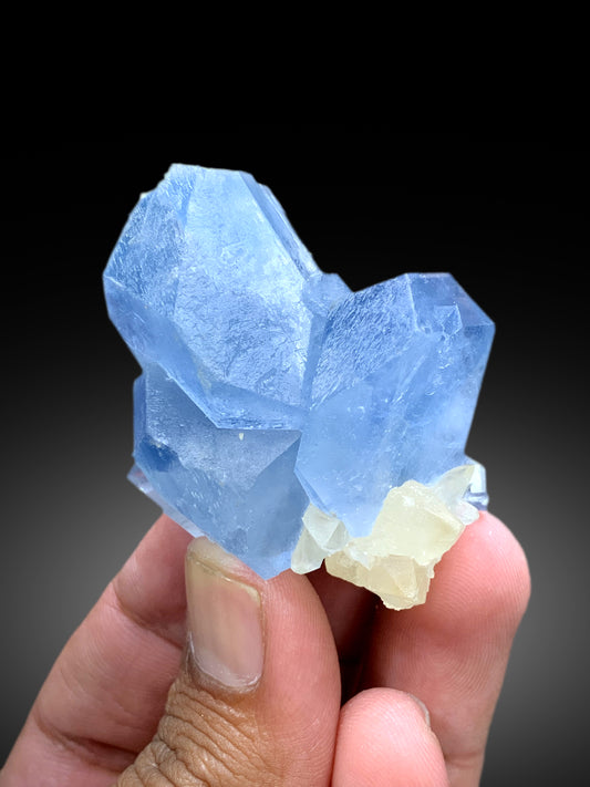 Natural Blue Color Celestine with Calcite from Afghanistan - 100 gram