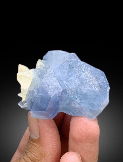 Natural Blue Color Celestine with Calcite from Afghanistan - 100 gram