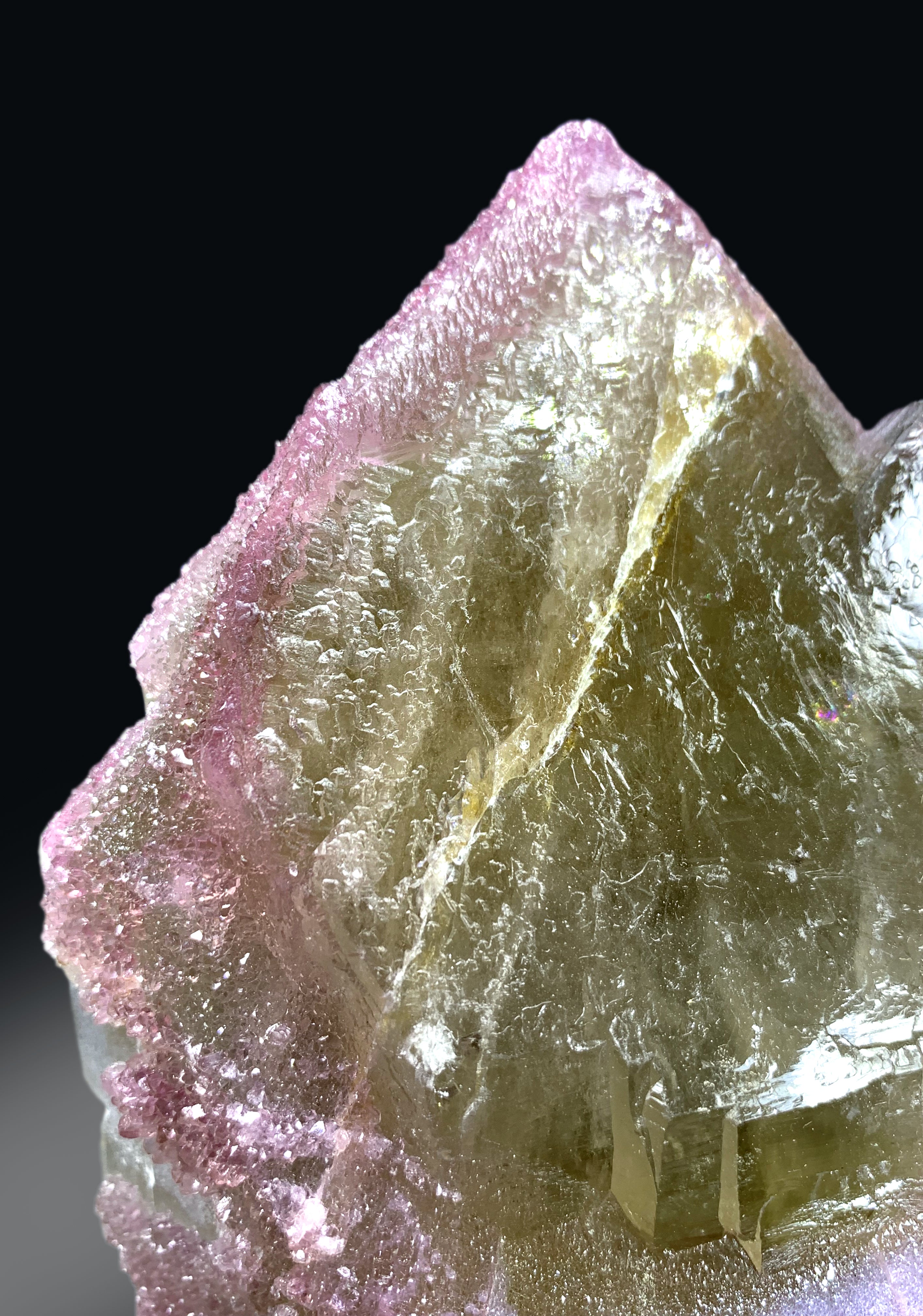 Crystallized Pink Rose Quartz on Smoky Quartz from Paprok Afghanistan - 1717 grams