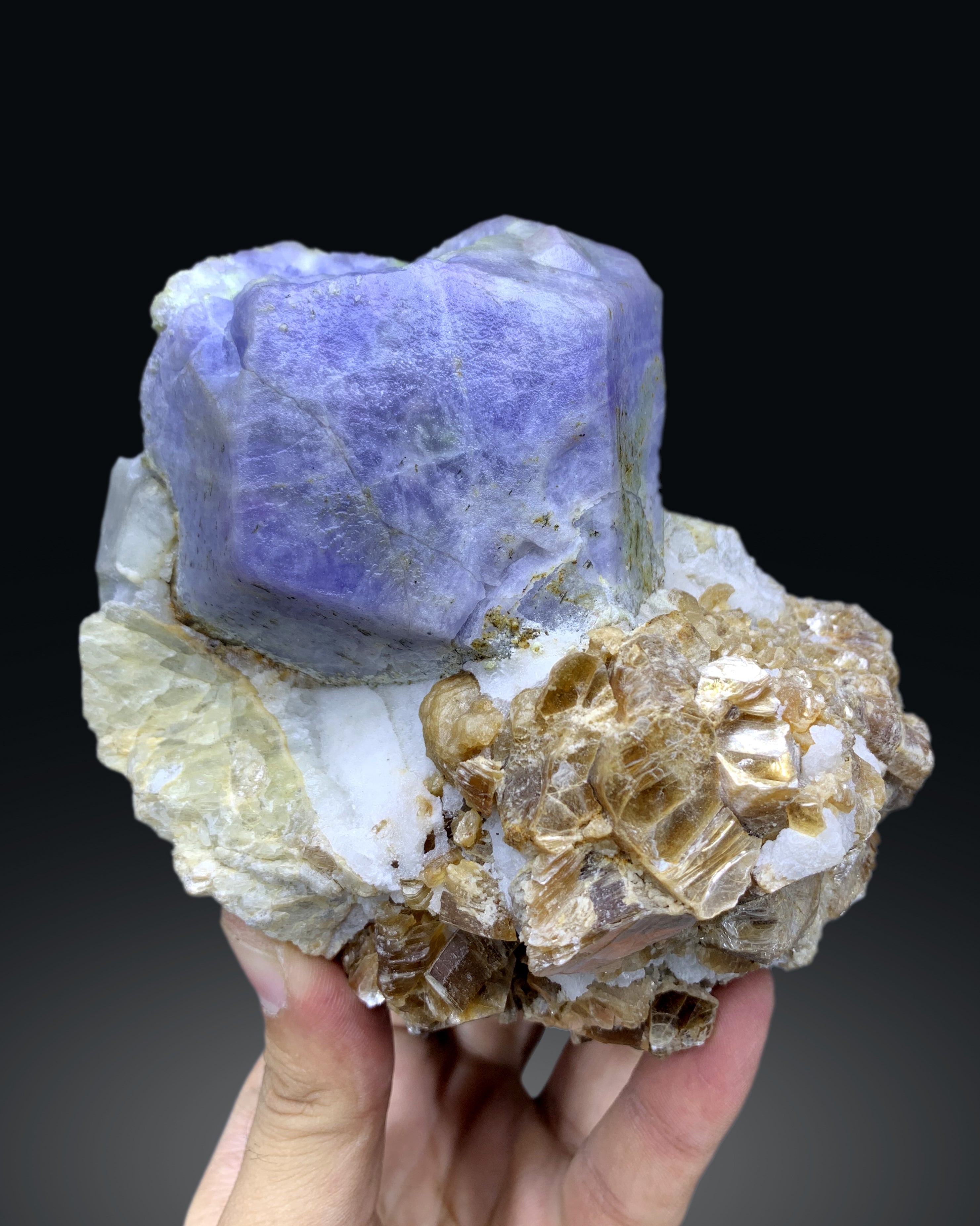 Fluorescent Rare Purple Hackmanite on Phlogopite Mica from Afghanistan - 1400 grams