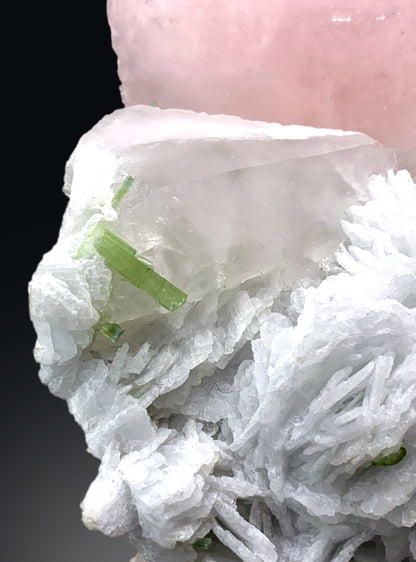 Pink Morganite with Green Tourmalines, Cleavelandite Albite and Quartz from Afghanistan - 1213 gram