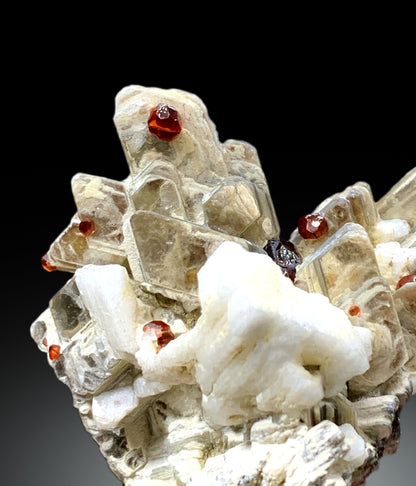 Spessartine Garnet Crystals with Muscovite and Feldspar from Pakistan, 40 gram